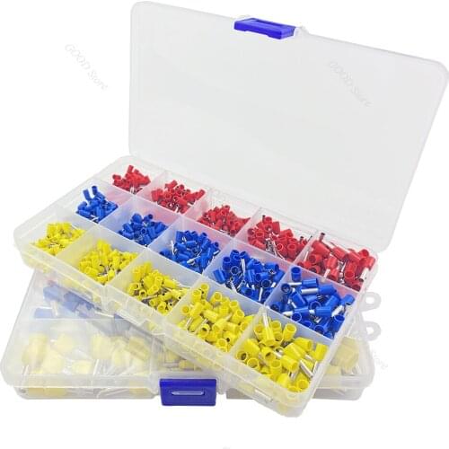 150/750PCS Wire Connector Terminator Crimp Terminal Connector Conector Eletrico Terminais Tubular Terminale Cable Terminales Set