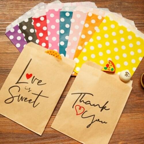 25pcs/bag Paper Bag Rose Gold Candy Gift Foil Heart Sticker Wedding Bridal Baby Shower Wedding Birthday Anniversary Favor Bag