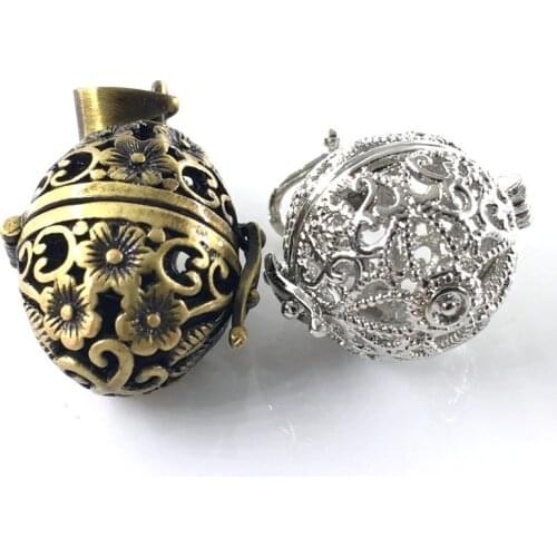 5Pcs/Lot Alloy flowers can open urns pendants pet ashes