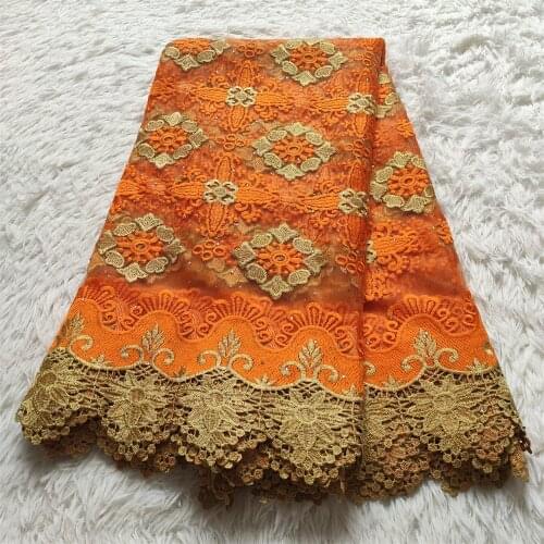 African Sequins Wax Fabrics Embroidery Sequins Lace Materials 5Yards Nigeria French Mesh Tulle Lace For Sewing Dress hz1128