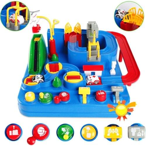 Car Adventure Rush Through Customs Childrens Toy Inertial Vehicle Track Toys Railway Car Puzzle Set Toys Gifts For Children