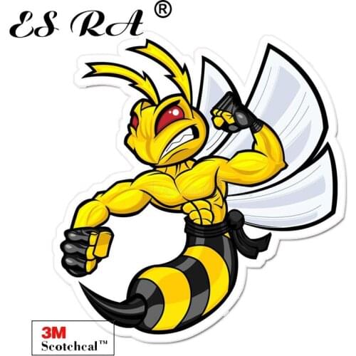 Car Sticker Laptop Decals Pegatinas Cartoon Angry Hornets Wasp Bee PVC Motro Room Skatebroad Luggage Decoration Waterproof