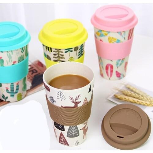 Bamboo Eco Travel Mug/Cup,Reusable and Eco Friendly Bamboo Fibre Takeaway Coffee Cup,deal Mug For Travel & Outdoors 400ml
