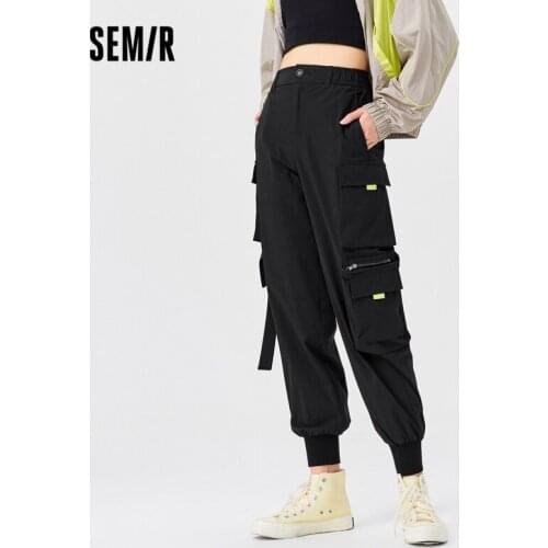 SEMIR Casual Pants Women Design Sense Tooling Style Autumn 2021 New Street Retro Jogging Trousers Girl