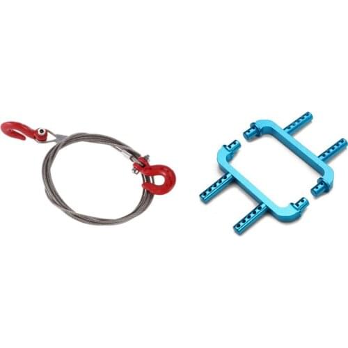 Tow Rope And Hooks For SCX10 Wraith Axial D90 Toy With Truck Shell Support Bracket For Wltoys A959 A979 1/18 RC Truck
