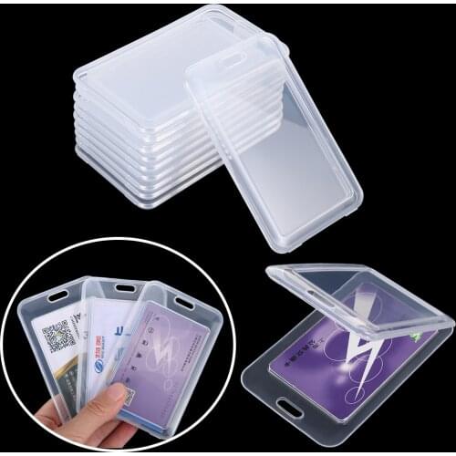 10pcs Waterproof Transparent Card Cover Women Men Student Bus Card Holder Case Business Credit Cards Bank ID Card Sleeve Protect