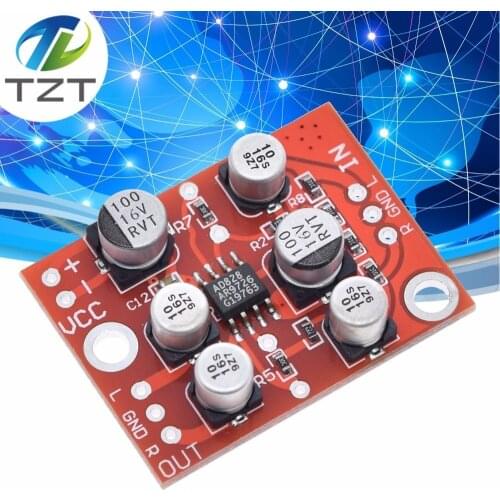 DC 3.8V-15V AD828 Stereo Dynamic Microphone Preamplifier Board MIC Preamp Module Amplifier Board