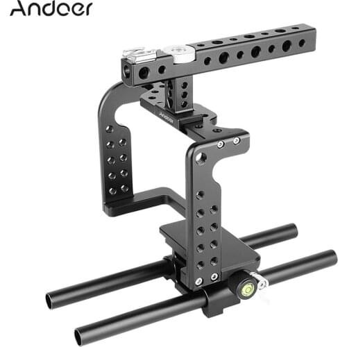 Video Camera Cage Stabilizer Aluminum Alloy for GH5/GH4 DSLR to Mount Mic Monitor LED Light Film Making Accessories