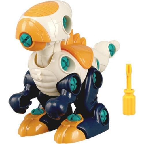 Cartoon Dinosaur Children DIY Take Part Engineering Vehicle Assembled Car Toy For Children Gifts