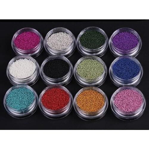 DIY 3D Gold Silver Mini Caviar Beads Gel Polish Nail Art Tips Charm Pearl Ball Pro Nail Decoration Pedicure Manicure Tools