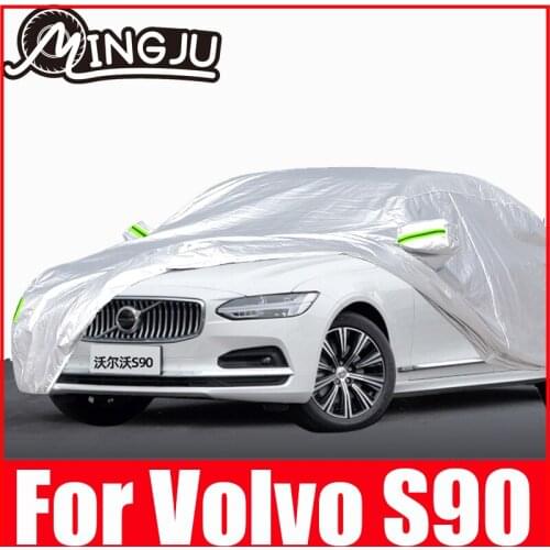 For Volvo S90 2010-2021 Full Car Cover Indoor Outdoor Sunscreen Heat Sun UV Protection Dustproof Anti-UV Oxford cloth