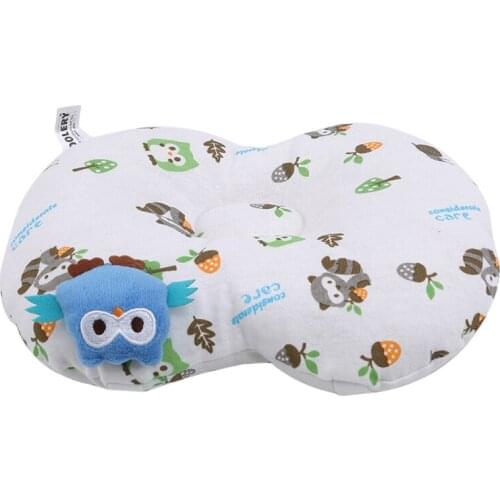 Head Shaping Baby Nursing Pillow Anti Roll Foam Pillow Prevent Flat Head Neck Support Newborn Sleeping Cushion Cartoon Concave