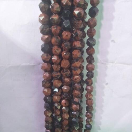 Faceted Natural Golden Swan Stone Beads DIY Jewelry Accessories For Bracelet Making Round Section Loose Stone Beads 6/8/10mm