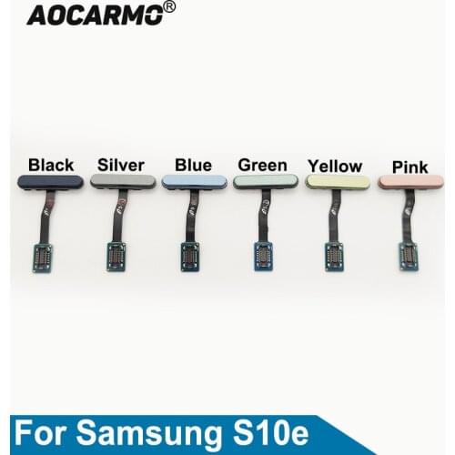 Aocarmo Home Button Touch ID Fingerprint For Samsung Galaxy S10E S10e G970 G970F G970U Flex Cable Replacement Parts