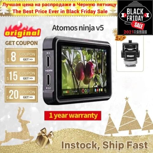 Atomos Ninja V 5" 4K Recording Monitor Kit with 2 L-Series Batteries, Charger, and Power Adapter