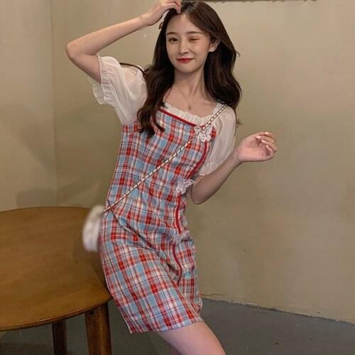 Модные платья в клетку Liva girl China At AliExpress