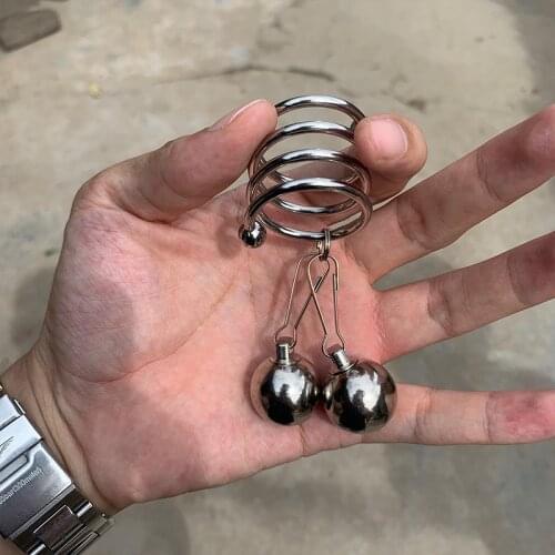 Multilayer penis ring Intimate goods Metal cook ring sex toys for men Penis weights Male ring Sex shop Penis head ring Scrotum