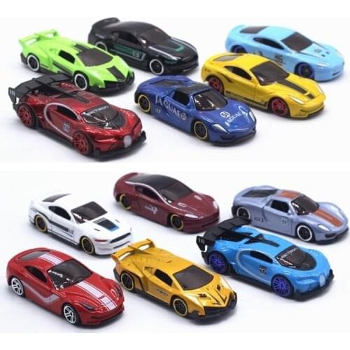 1:64 Diecast Alloy Sports 6Pcs/Set Toy Car Model Christmas Decorations Mini kids Sliding Car Set Multi-style Gift For Children