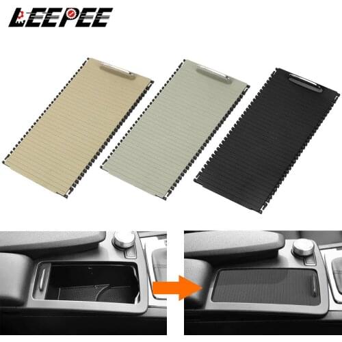 For Mercedes Benz C E Class W204 W212 Car Accessories Cup Holder Plate Car Console Cover Centre Console Roller Blind Cover