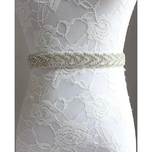 Women Wedding Sash Crystal Ribbon Bridal Wide Waist Belt Female Dress Accessories Cummerbund Glitter Rhinestone Elegant Fashion