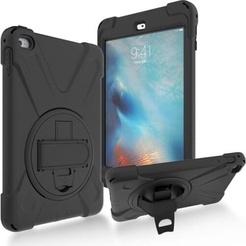 For iPad mini 1/2/3 Shockproof Kids Protector Case for iPad mini 2 3 Heavy Duty Silicone Hard Cover kickstand design Hand bracel