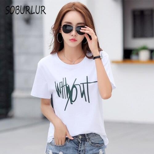 SOBURLUR 2021 Summer New Basic Womens T-shirt Style Simple Solid O-Neck England Style Crop Top Woman Clothes Harajuku Tops