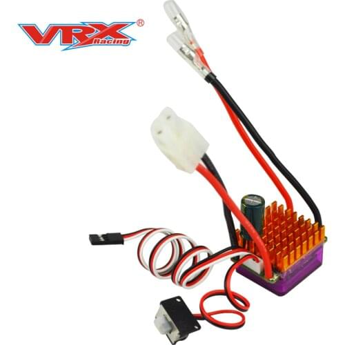 Waterproof Brushed ESC with Dirtproof Switch for 1/10 Traxxas HPI Redcat Tamiya RC Truck, Buggy, Short Course Truck and Rock Cra