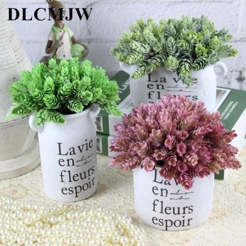1 bouquet 6 pieces 30 head simulation green plant pineapple grass creative home decoration artificial flower green plant
