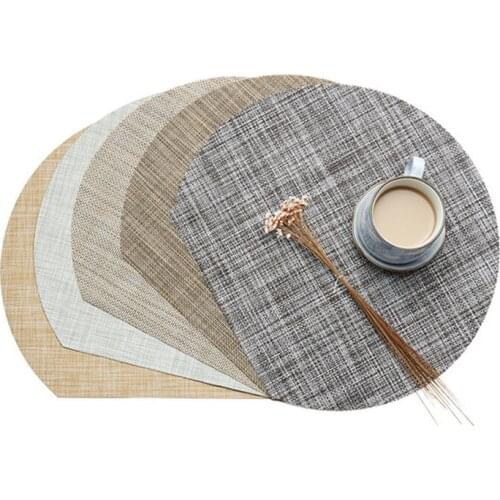 2/4/8PCS Non-Slip Place Mat Napkins On The Table Individuales Table Mat For Dining PVC Table Decor Cloth Disc Pads Bowl Coaster