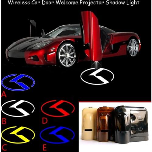 2x 3D K Logo Car Door Led Laser Projection Welcoming Light for Stinger K3 K5
