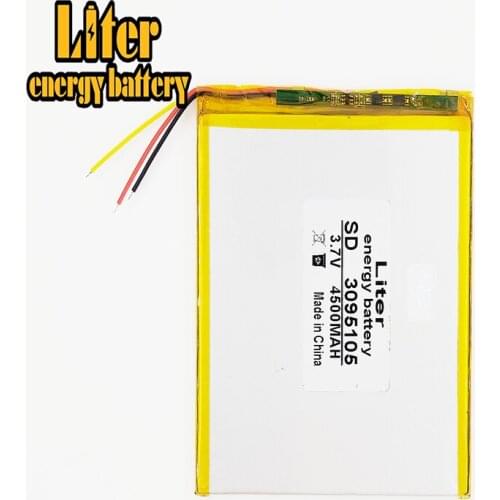 3 line Polymer lithium batteries 3.7V 4500mAh 3095105 For 7 inch 9 inch 12-inch Tablet PC