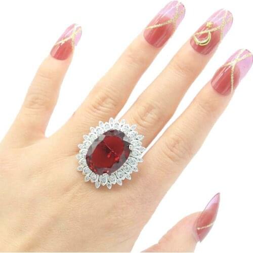 19x15mm Lovely Cute Oval Violet Tanzanite For Sister Engagement 925 Sterling Silver Rings Drop Shipping