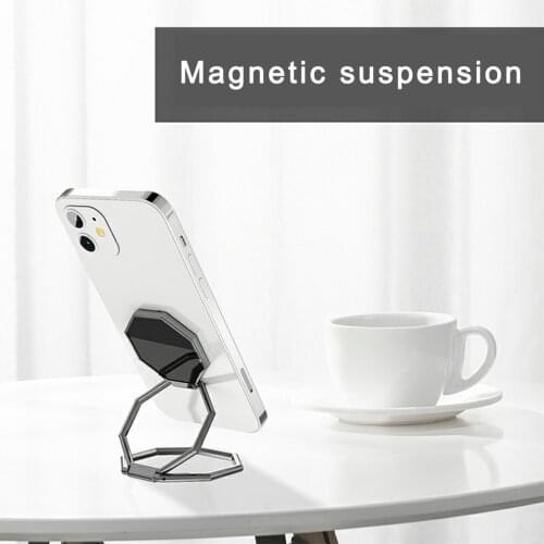360 Rotation Foldable Mobile Phone Stand Back Ultra Thin Phone Ring Holder Multi Angle Portable For Desk Metal Finger Kickstand