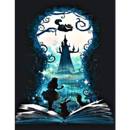 5D Diy Diamond Painting Alice in Wonderland Kits Cross Stitch full Square Round Diamond Embroidery for Decoration Gift E1520