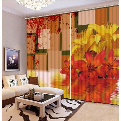 Auturn curtains leaf curtain Window Blackout Luxury 3D Curtains set For Bed room Living room Office Hotel Home Wall Decorative