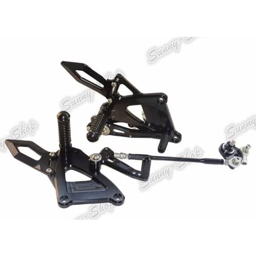 CNC Adjustable Rider Rear Sets Rearset Footrest Foot Rest Pegs Black For HONDA CB400F CB500F CBR400R CBR500R 2013 2014 2015 2016