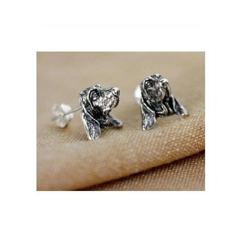 Drop Shipping-3D Retro Dachshund Earrings