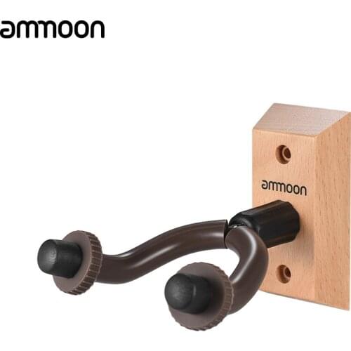 HOT ammoon GH-01 Guitar Hanger Wooden Wall Mount Hook Holder Keeper for Electric Acoustic Guitars Bass Ukulele String Instrument