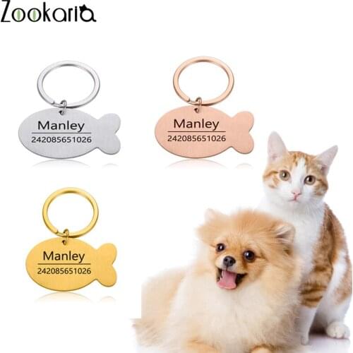 Anti-lost Cat Dog Pet ID Tag Personalized Dog Collar Pet Charm Pet Name Pendant Necklace Collar Puppy Cat Collar Accessories