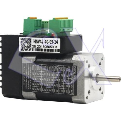 JMC IHSV42-40-05-24 52W 0.125Nm 4000rpm Integrated AC Servo Motor Driver 24VDC Automated Special 1000 line encoder