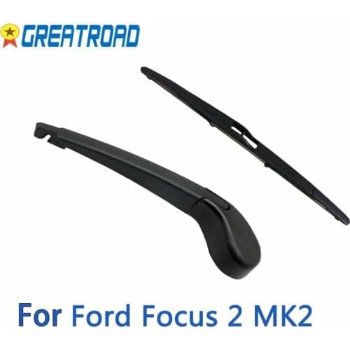 Wiper 14" Rear Wiper Blade & Arm Set Kit Fit For Ford Focus 2 MK2 Hatchback 2004-2011 2005 2006 2007 2008 2009 2010