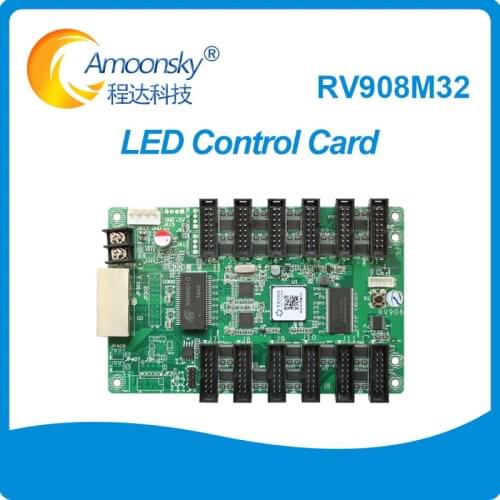 Free shipping led video screen controller Linsn rv908m rv908m32 full color led display receiver smart card