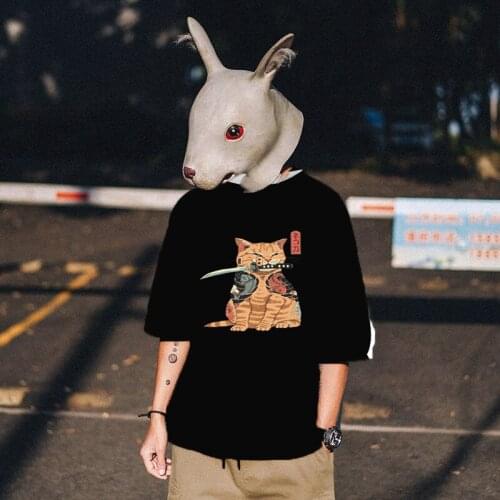 Summer mens t-shirt fashion comfortable casual short-sleeved O-neck street Harajuku t-shirt 3d printing cute pet cat pattern