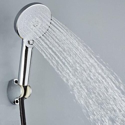 High quality ABS plastic Bathroom shower head big panel round Chrome rain head Water saver Classic design G1/2 rain showerhead