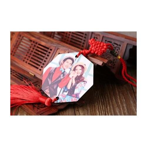 Hot transfer blank car pendant Polygon board piece creative car pendant single-sided printable/personalized custom pendant