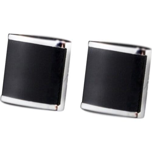 C-MAN Luxury shirt black crystal cufflink for mens Brand cuff buttons cuff links High Quality abotoaduras Jewelry