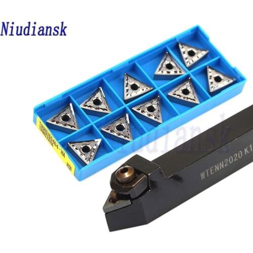 10pcs TNMG1604 Carbide Inserts CNC Lathe Tool 1pc WTENN1616H16 External Turning Tool Arbor WTENN2020K16 WTENN2525M16 Lathe Suit