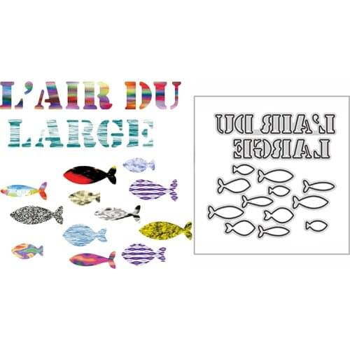 New A School of Fish Craft Embossing Mold 2021 Metal Cutting Dies for DIY Decorative Scrapbooking Album Card Making No Stamps