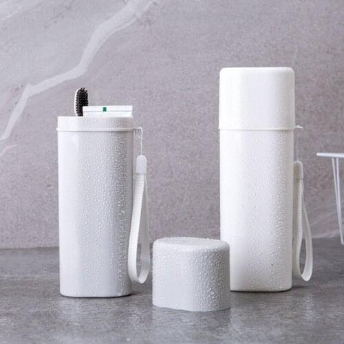 Solid Color Portable Toothbrush Toothpaste Storage box Camping Travel Toothbrush Holder Case Family Travel Tooth Brush Storage
