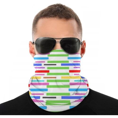 Striped Color Magic Scarf Neck Face Mask Unisex Halloween Neck Gaiter Seamless Bandana Versatility Headband Cycling Hiking